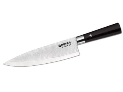 Velký kuchařský nůž Damasteel, černá, Böker