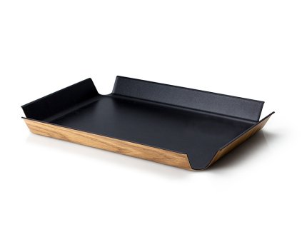 Protiskluzový servírovací podnos 54,5 cm černý, Continenta