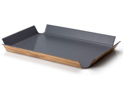 Protiskluzový servírovací podnos 45cm, šedý, Continenta