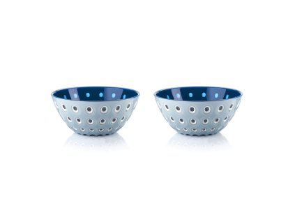 Sada 2 misek Le Murrine 12 cm světle modrá, bílá, modrá, Guzzini
