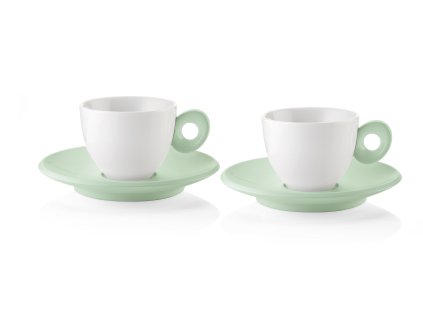 Souprava 2 hrníčků s podšálky Everyday 50 ml Mauve Green, Guzzini