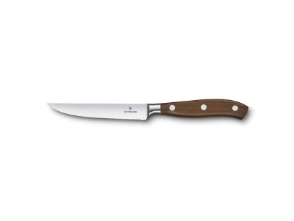 Nůž steakový Grand Maître Wood vlnkované ostří 12 cm, Victorinox