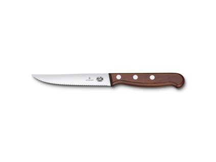 Sada steakových nožů 12 cm s dřevěnou rukojetí 2 ks vlnkované ostří, Victorinox