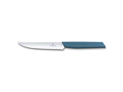 Sada 2 ks steakový nůž Swiss Modern 12 cm modrá, Victorinox