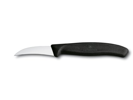 Nůž na vykrajování 6 cm zahnutý černý, Victorinox
