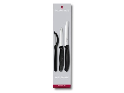 Sada nožů se škrabkou černá, Victorinox