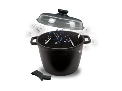 Hrnec na těstoviny BLACKplus® 3 l se skleněnou poklicí