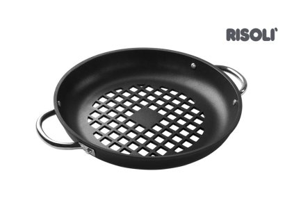Nepřilnavá děrovaná grilovací pánev 32 cm 2 rukojeti BB