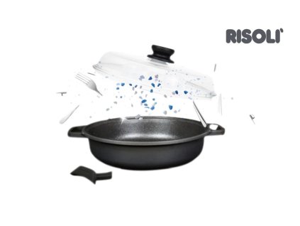 Nepřilnavý kastrol 32 cm 4.5 ltr. se skleněnou poklicí BLACKPLUS, na indukci