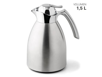 Isolierkanne Edelstahl / Glas 1,5 l, Weis