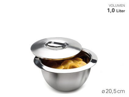 Termo kuchyňská mísa s víkem, nerez, prům. 20 cm, ob. 1 l Weis
