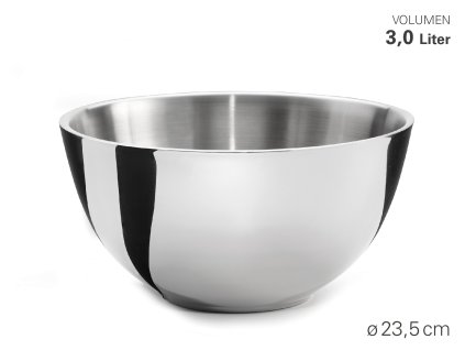 Kuchyňská mísa, dvojitá stěna, nerez, prům. 24 cm, Weis