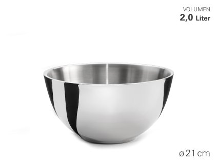 Kuchyňská mísa, dvojitá stěna, nerez, prům. 21 cm, Weis