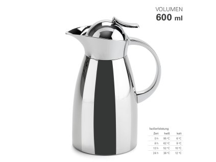 Vakuová karafa, dvojitá stěna, nerez, ob. 0,6 l, Weis