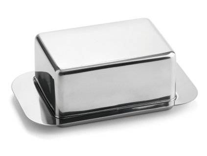 Butterdose L Edelstahl, Weis