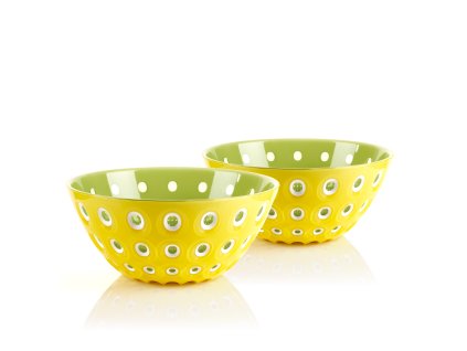 Miska 12 cm sada 2 kusy LE MURRINE, žlutá, bílá, zelená Guzzini