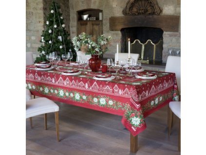 Ubrus MAGIE DE NOEL, červená, Beauvillé