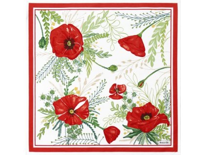 264897 1 ubrousek fleurs de pavot 52x52 cm cervena beauville
