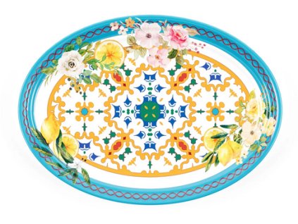 Malý oválný podnos FLOWER&LEMON 39.5 cm Guzzini