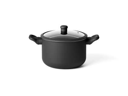 Hrnec se skleněnou poklicí Ø 22 cm COOK&COLOR, černá Guzzini