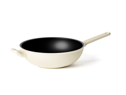 Wok pánev Ø 32 cm COOK&COLOR, krémová Guzzini