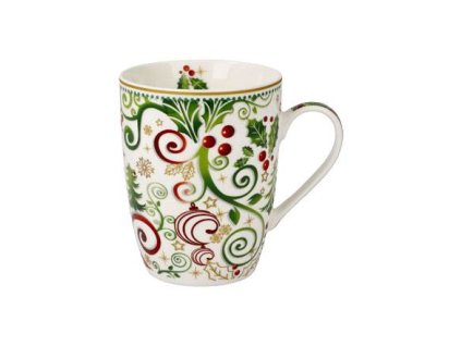 Hrnek 0.35 ltr. Festive decor, bílá  Goebel