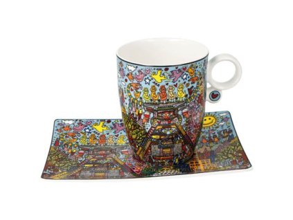 Šálek na bílou kávu James Rizzi Remember those Cool Coal Days, Goebel