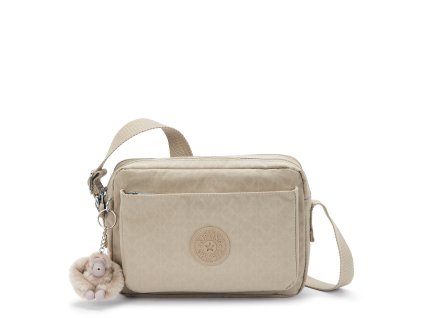 59801 8 kabelka abanu m signature beige embossed