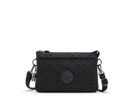 Kabelka Riri Signature Emb, černá Kipling
