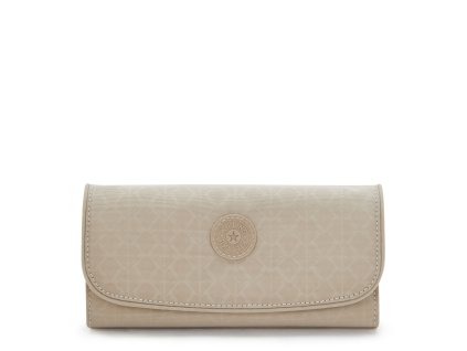 Peněženka MONEY LAND Signature Beige Embossed, béžová, Kipling Kipling