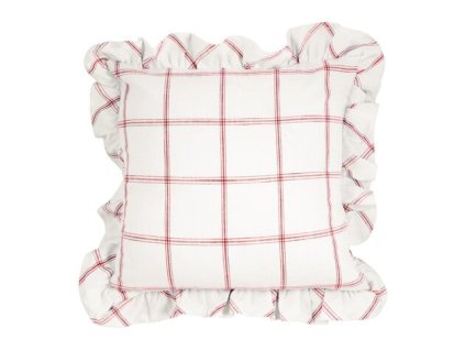 Cushion Cover Alma 45 x 45 White/Red, Stromshaga