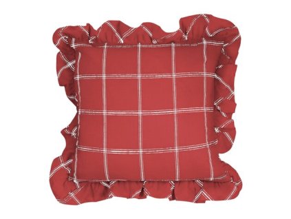 Cushion Cover Alma 45 x 45 Red/White, Stromshaga