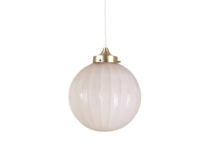 284484 pendant lamp marit w twisted cord brass opal beige large stromshaga