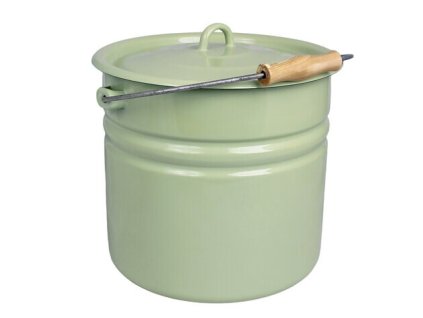 286491 286491 bucket w lid emil s enamel 12l green stromshaga