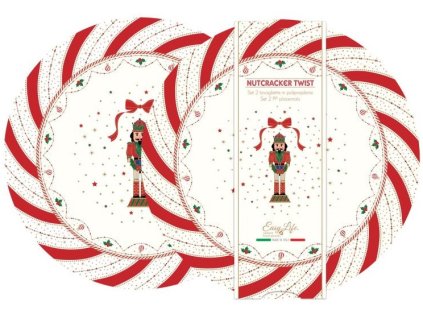 287250 1 287250 1 873 873 873 set de 2 dessous d assiette en ppl o 345cm nutcracker twist