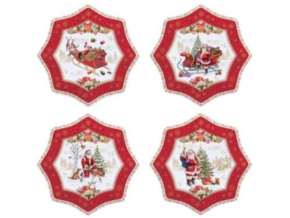 287430 1 287430 1 1221 1 1221 1 1221 1 1221 coffret 4 assiettes etoile en porcelaine o 16 cm christmas memories kopie