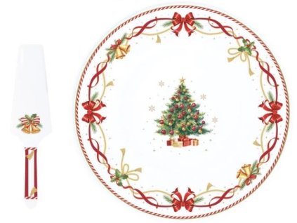 287700 1 287700 1 1575 1 1575 1 1575 1 1575 piatto torta o 32 cm c paletta in porcin color box christmas tale kopie