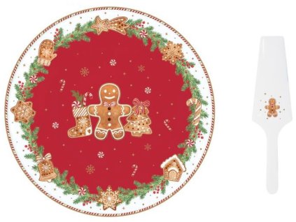 287706 2 287706 2 1581 1581 1581 1581 coffret plat a tarte o 32cm avec pelle en porcelaine fancy gingerbread