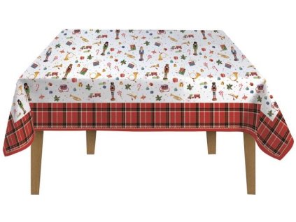 3129 3129 3129 nappe 6 personnes 100 coton 180x145 cm vintage nutcracker