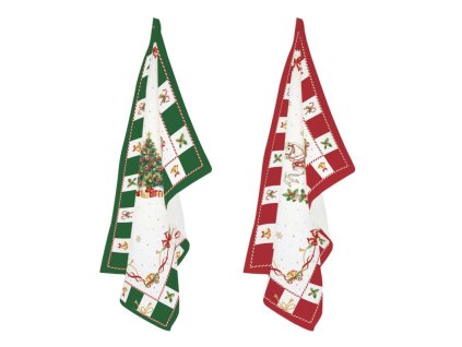 3174 3174 3174 set 2 strofinacci 70x50 cm christmas tale