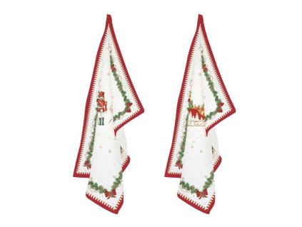3189 3189 3189 set 2 strofinacci 70x50 cm magie de noel