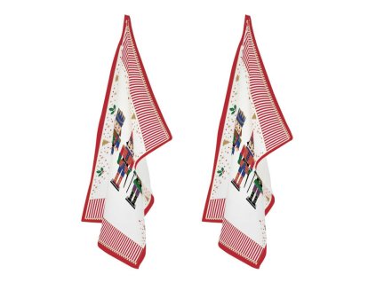 3192 3192 3192 set de deux torchons 100 coton 70x50 cm nutcracker
