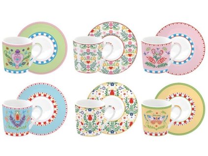 289008 289008 5067 2 5067 2 5067 2 set 6 tazzine espr100 ml c piattini in gift box spring folk 1