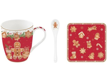 289071 289071 1347 3 1347 3 1347 3 coffret 1 mug cuillere en porcelaine dessous de liege fancy gingerbread 3