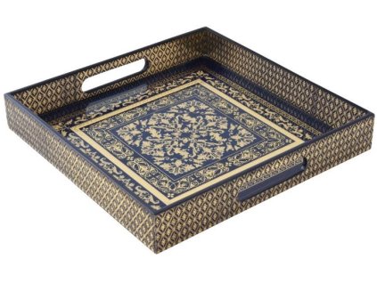 4482 4482 vassoio quadrato 30x30x45 cm in mdf in cb baroque beige blue