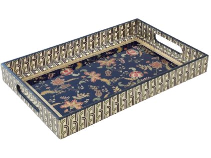 4497 4497 vassoio rett40x255x45 cm in mdf in cb paisley blue 1