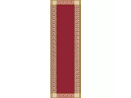 table runner 100 cotton stain repellent jacquard pattern red alexandria rubis (2)