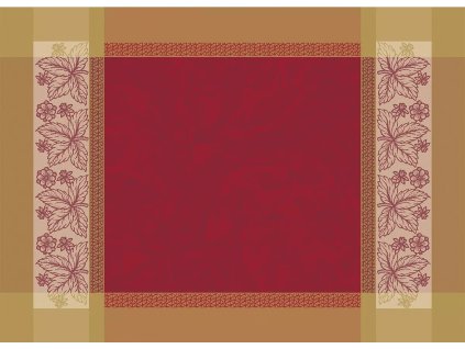 table set 100 cotton stain repellent jacquard pattern red alexandria rubis