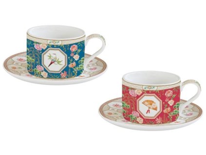 290523 290523 set 2 tazze 240 ml c piattino in porcin gift box jardins d orient