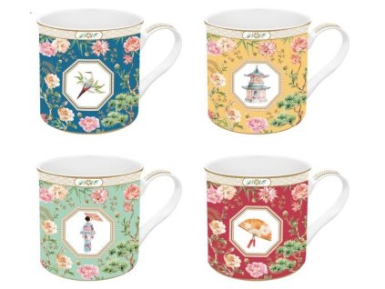 290646 290646 set 4 mug 300 ml in porcfine china in gift box jardins d orient